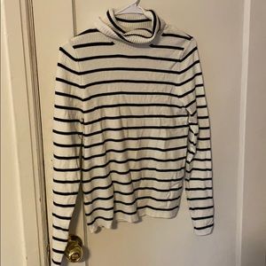 stripe turtle neck